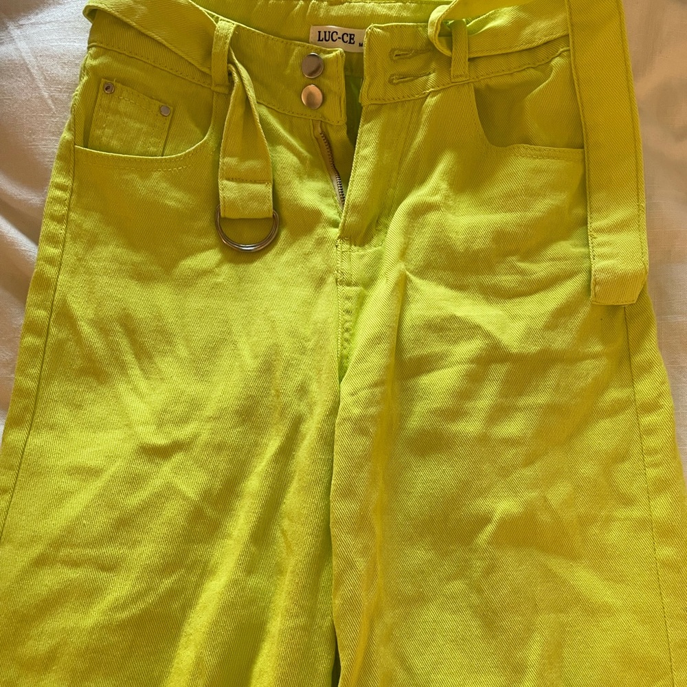 Nasty gal cropped flare neon pants